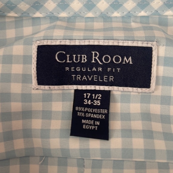 NWT Club Room regular fit shirt, size 17 1/2 - Picture 8 of 9